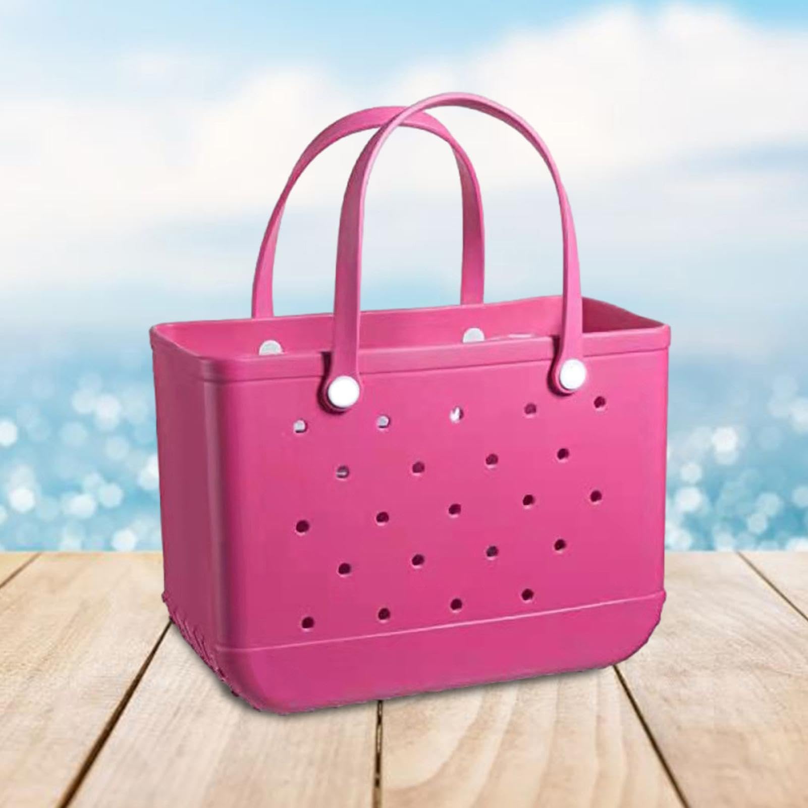 Strandtasche Aus Gummi, Tragetasche Outdoor Einkaufstasche wasserdichte Handtasche Für Reisen, Camping, Sport, Boot, Pool, Fitnessstudio, Markt, Einkaufen