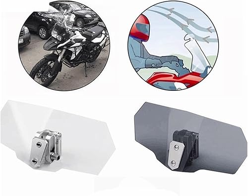 Miniatura 4 de Parabrisas deflector de viento para motocicleta compatible con R1200GS Vfr 800 Versys 650 Moto Parts (color : transparente, tamaño: 7)