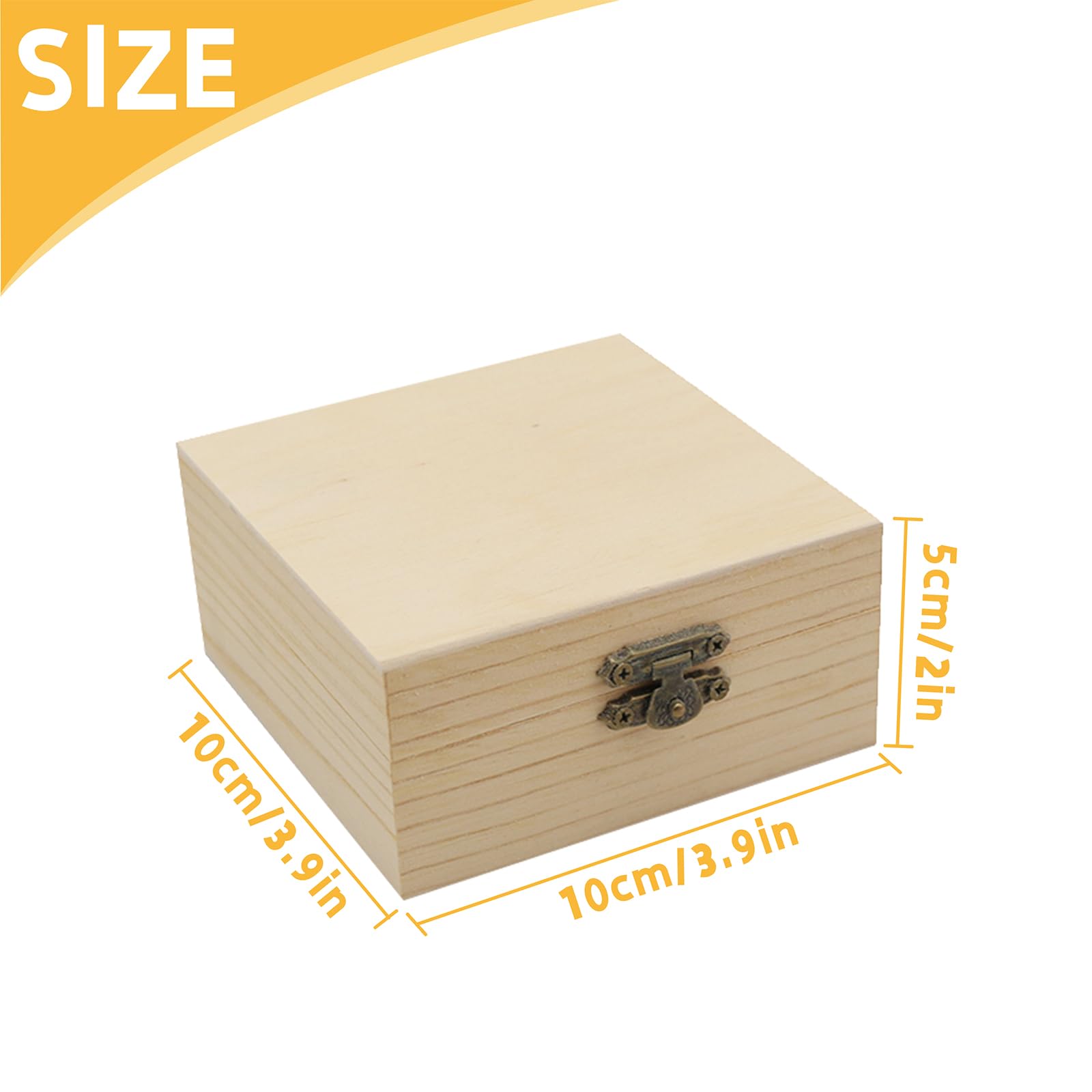 10 Forzieri In Legno Mini 9x5,5x5 Cm – Scrigni Fai Da Te Non Verniciati Con Chiusura In Metallo