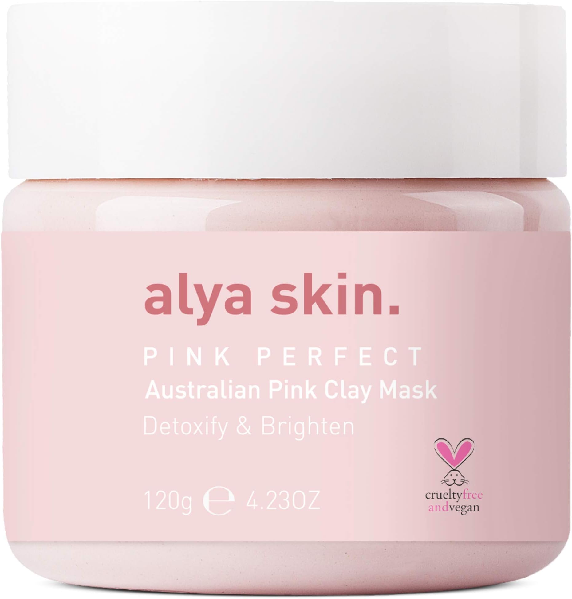 Alya Skin - Australian Pink Clay Mask | 100% Natural Kaolin Clay | Detox, Cleanse & Purify your Skin | 4.23 oz 120gm