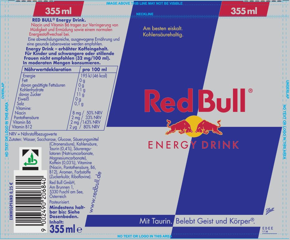 Red Bull Energy Drink Classic, 24 x 355ml EINWEG