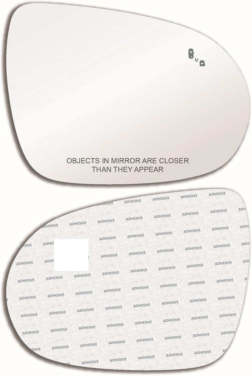 New Replacement Blind Spot Mirror Glass with Full Size Adhesive for 2016-2020 Kia Sorento Passenger Side View Right RH