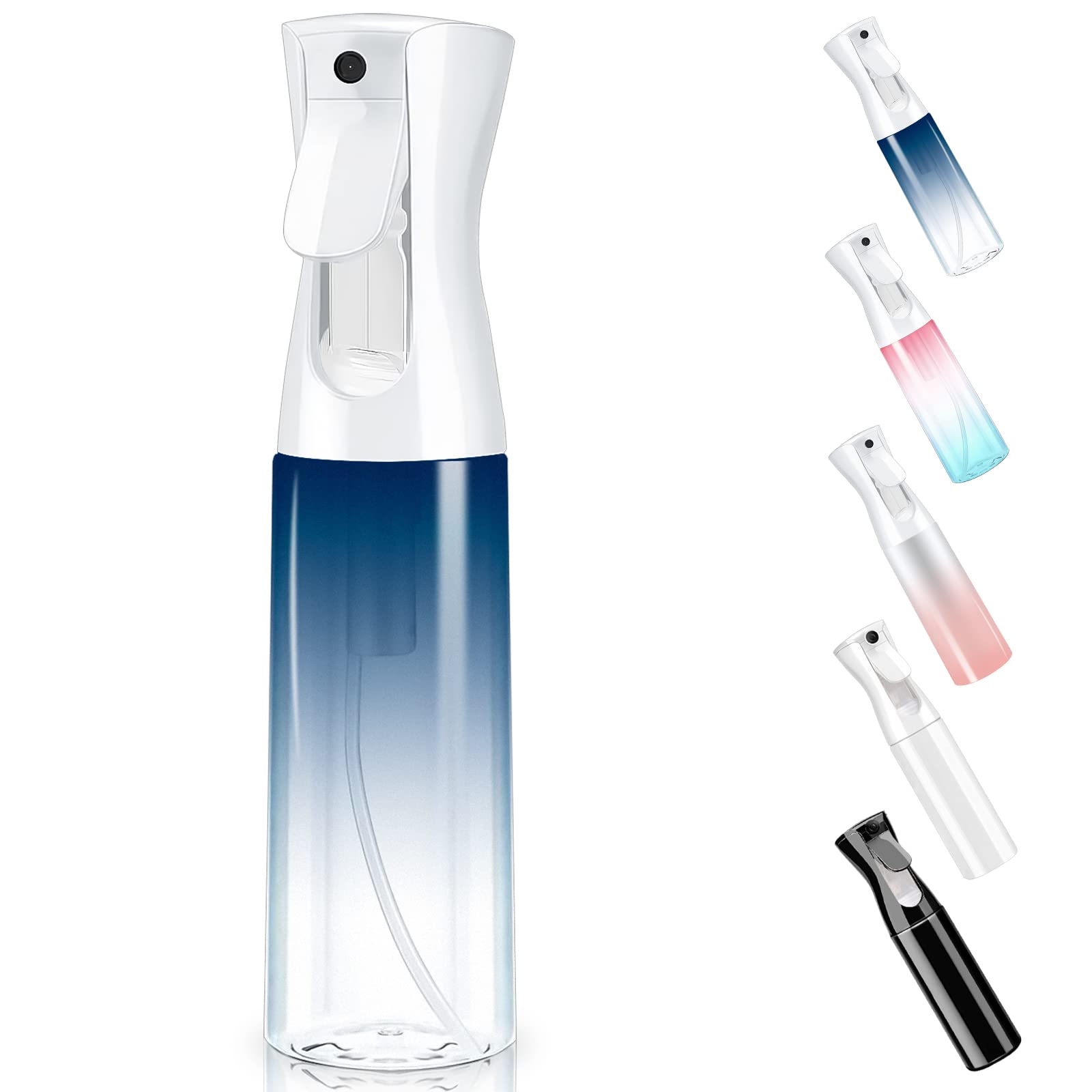 WOODFIB Spray Bottle for Hair, Continuous Fine Mist Water Spray Bottle, Empty spray Bottles for Salon, Plants, Pets, Home Cleaning - 300ml