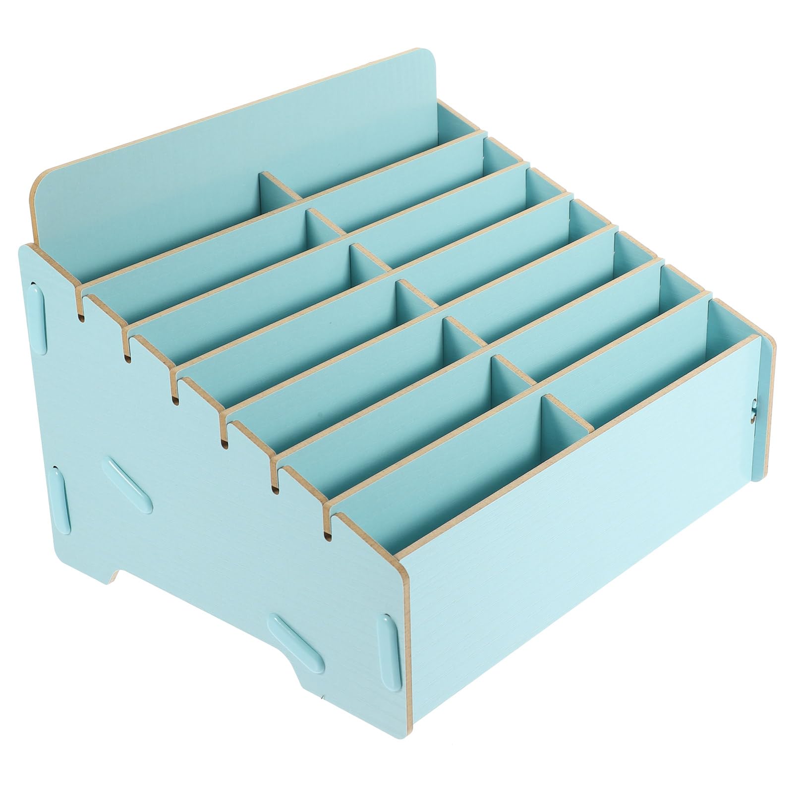 Scatola Porta Cellulare in Legno per Ufficio e Casa Organizer da Scrivania Scomparti Multipli e Capacità di Carico Elevata per Gestione Telefono in Aula