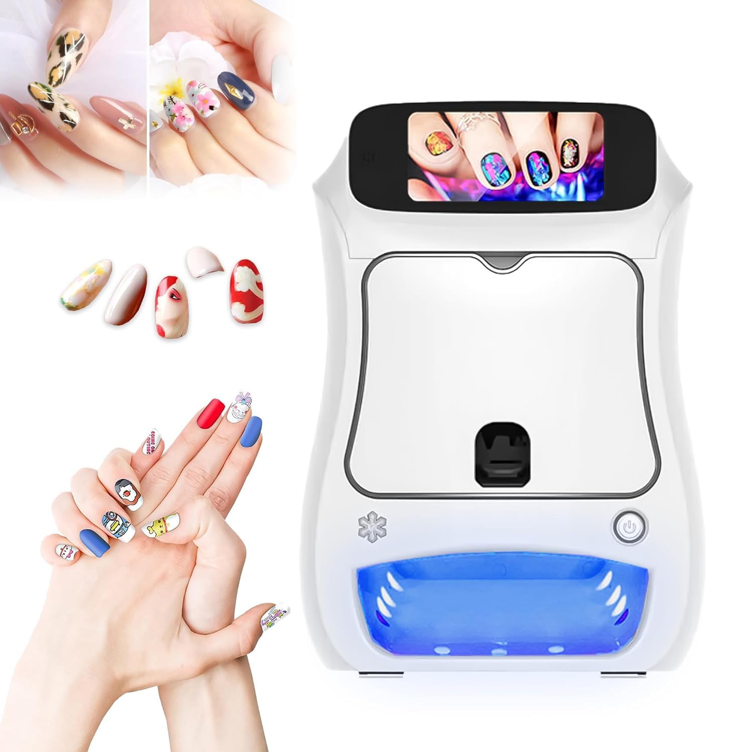Stampante automatica intelligente per unghie con display touch screen per uso domestico e studio, supporta WiFi e USB