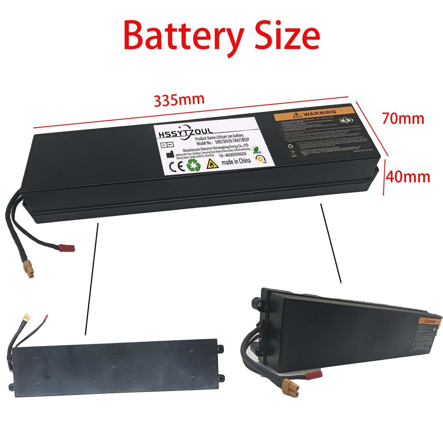 Batteria Scooter Elettrico 36V 6AH/7.5AH/7.8AH/8.7AH Impermeabile Scooter Batteria Packs Parti di Ricambio per Scooter Elettrici Batteria Incorporata del Monopattino