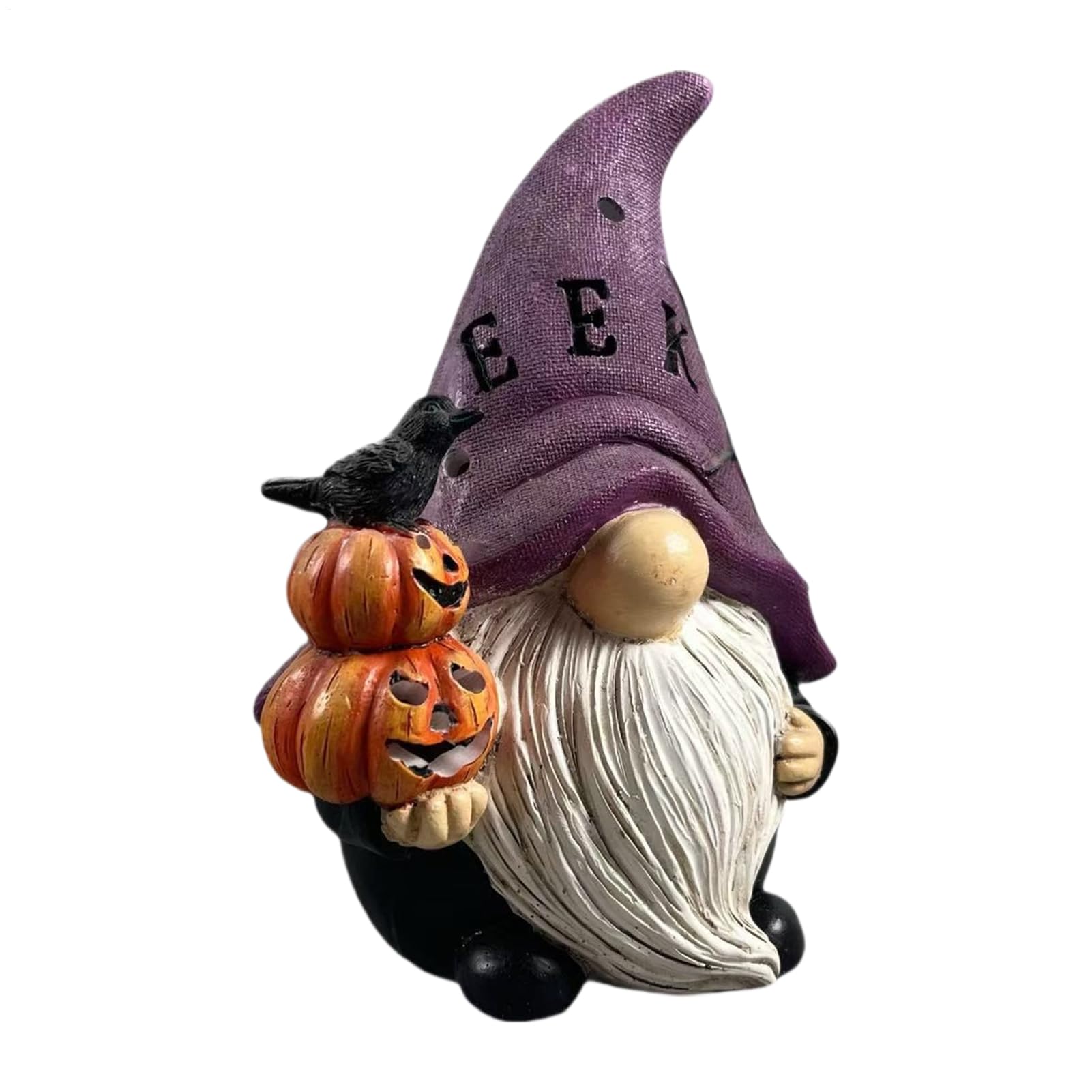 Gnomos de jardín de Halloween de resina con acabado gótico artesanal para mesas y aparadores