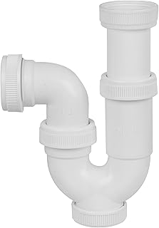 Aqualy BO-43450 Sifón Curvado para Lavabo y Cocina, sin válvula