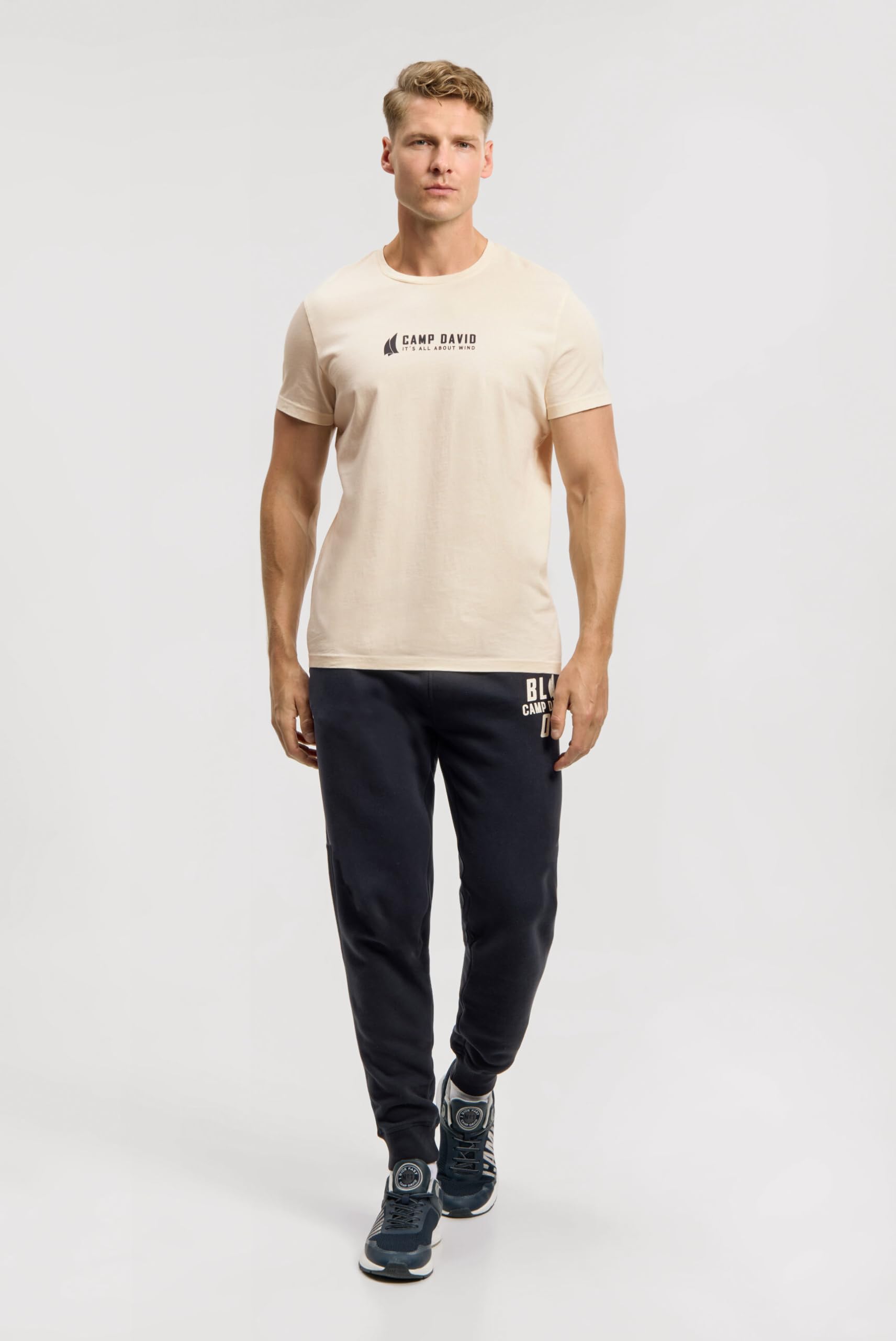 Camp David Herren Jogginghose mit Puffprint