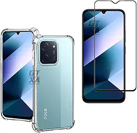 Kit Capa e Película de Vidro para Xiaomi Poco C85
