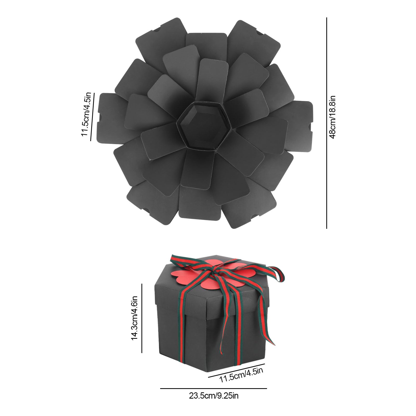 Boîte Explosion DIY Souvenirs Boîte Surprise à Explosion 5 Couches - Cadeau Créatif DIY - Noël, Anniversaire, Saint-Valentin Boîte Surprise Explosion