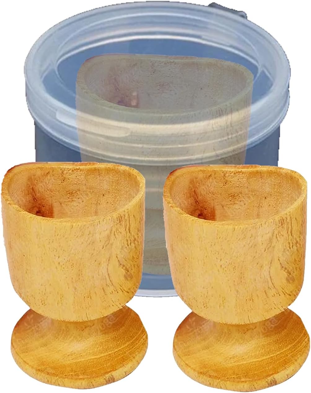 GoodsHealthShop Neem Wood Eye Wash Cups - Ayurvedic Healing with Effective Eye Rinse Cleansing - Organic and Comfortable handcrafted Neem Wood (Set of 2)