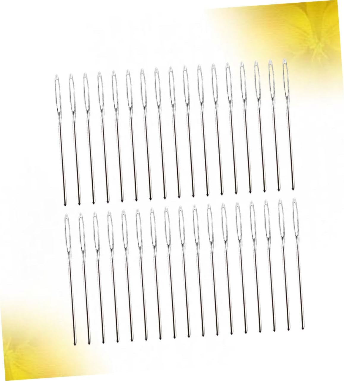 SEWACC 100pcs Large Eye Blunt Steel Needles for Easy Threading for DIY Yarn Knitting Leather Sewing and Craft Projects and Sewing Accessories