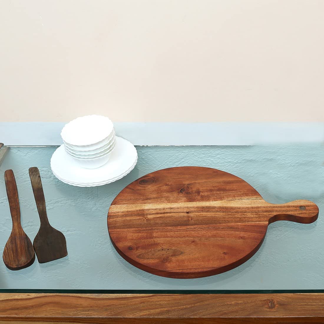 Chopping Board Cum Serving Plate (Wooden) — Vartul