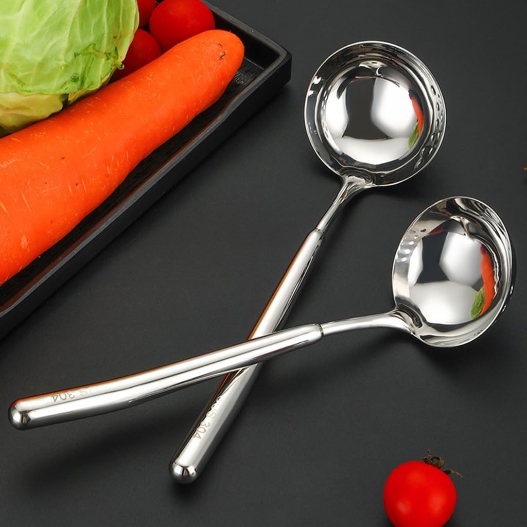 Multifuntional 304Stainless Steel Skimmer Cooking Strainer Spoon with Handle