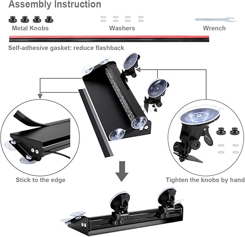 Miniatura 2 de WOWTOU Barra de luz estroboscópica de emergencia LED ámbar blanca para camiones, vehículos de construcción, coches de seguridad, 29 patrones de