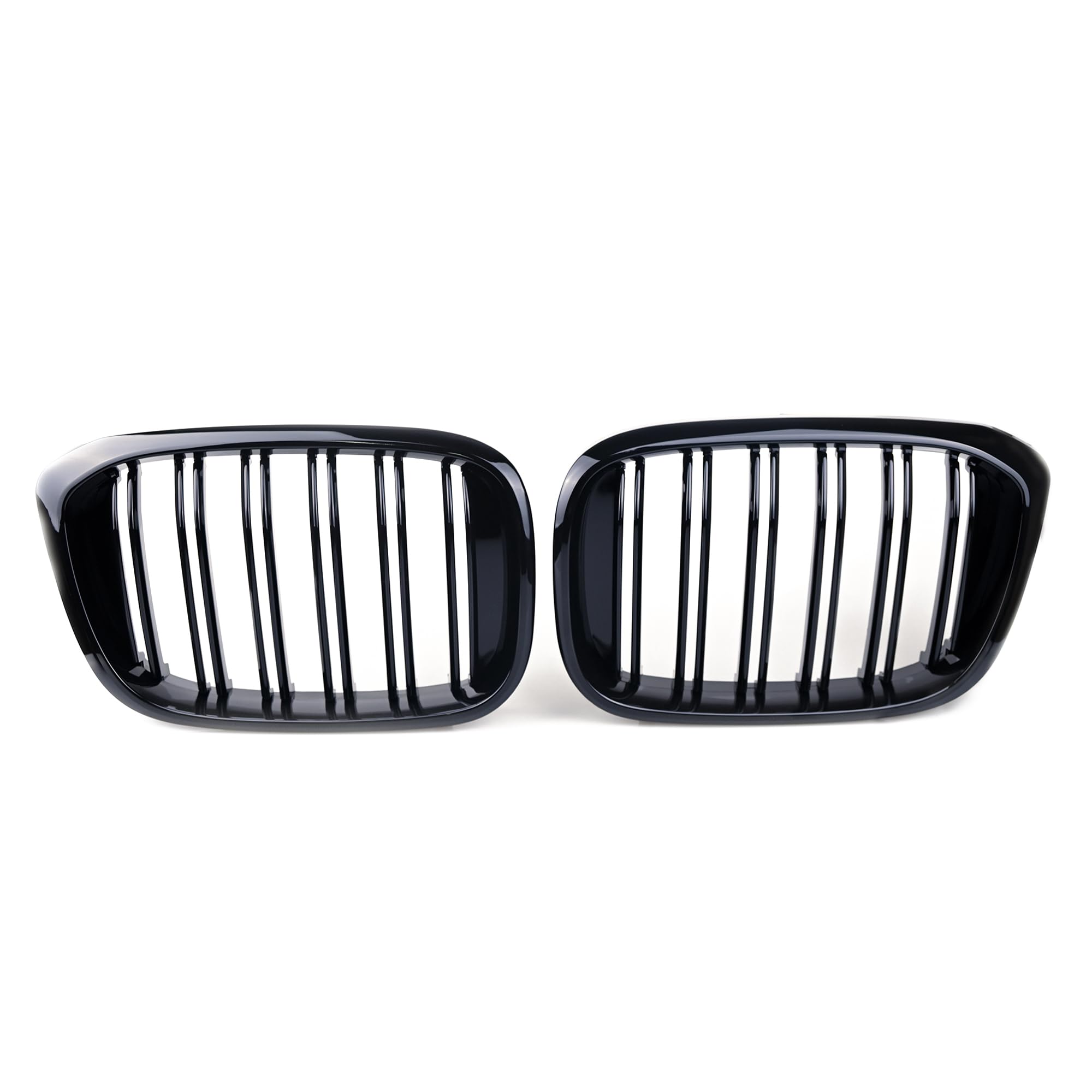 G01 Nieren Schwarz,Kühlergrill für BMW X3 G01 2018-2021 X4 G02 2019-2021 X3 Grill x4 Grill Schwarzer Glanz Doppelsteg Nieren