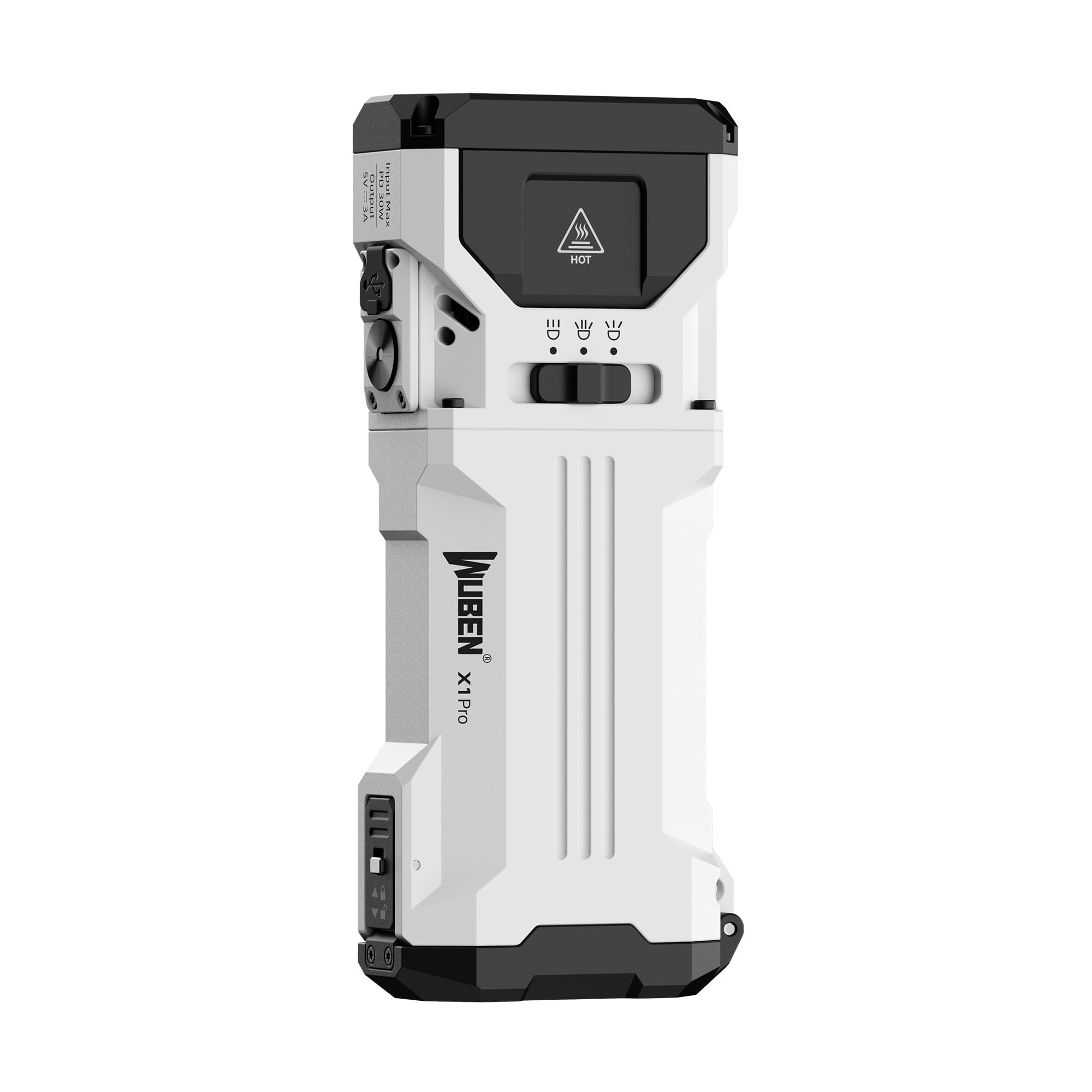 WUBEN X1Pro Linterna LED Recargable, Lampara De Mano Alta Potencia 12300 Lumens, USB Potente XHP50.3 Linternas Con 5 Modos, IP65 Impermeable Linterna de Mano para Camping, Senderismo, Emergencia