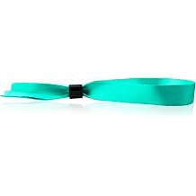 100 WristCo Cloth Event Wristbands - Aqua Fabric Bracelets Wrist Bands for Concerts Festival Admission Party 13 12 x 12