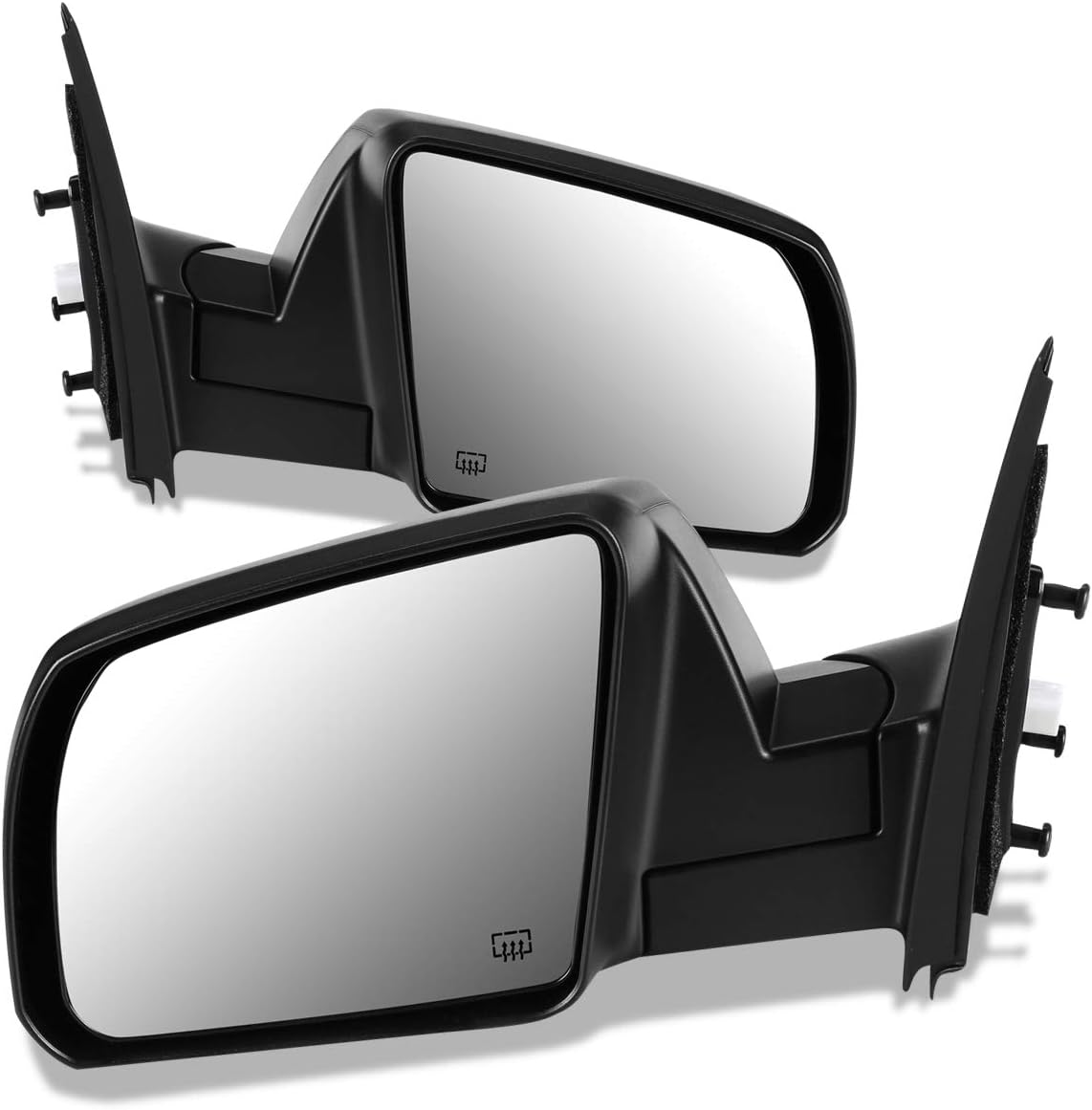 Auto Dynasty TO1320252 Factory Style Driver Left Side Mirror - Manual Folding | Heated Glass | Power Adjustment - Compatible with Toyota Tundra 2007-2013, Matte Black