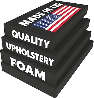 Custom Cut (Charcoal) Upholstery Foam – Couch Cushion & Seat Padding Replacement for Chairs, Sofas, Benches & DIY Projects – High Density