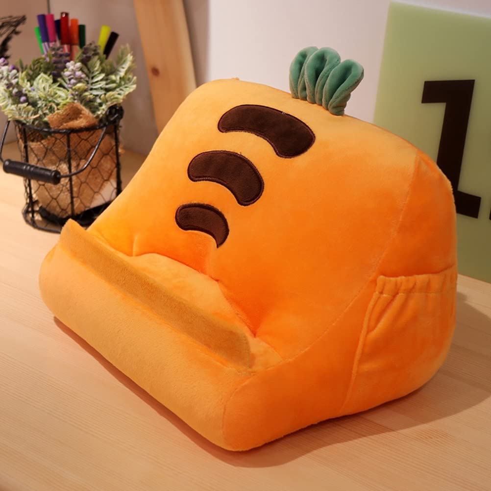 Support de Tablette d'oreiller, Support de comprimé Triangulaire, Coussin de Comprimés Moelleux Doux avec 2 Poches Latérales et Rangement Arrière pour Enfants (D)