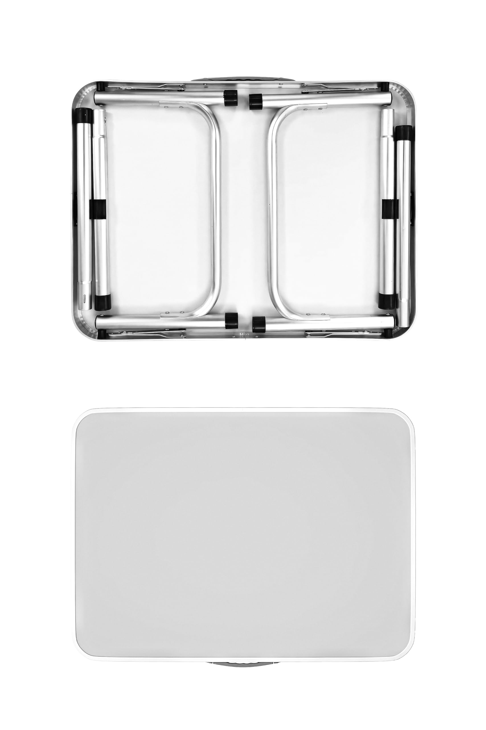 Blumixx Klapptisch Campingtisch - Verstellbare Höhe und Tragegriff - Superleicht aus Aluminium - 75x55x26/60cm – Faltbarer Garten- und Balkontisch