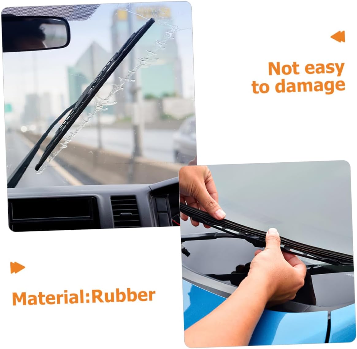 Unomor 4pcs Windshield Wiper Rubber Insert Replacement Strips for Enhanced Flexibility and Performance Easy Installation for Car Models Compatible Wipers