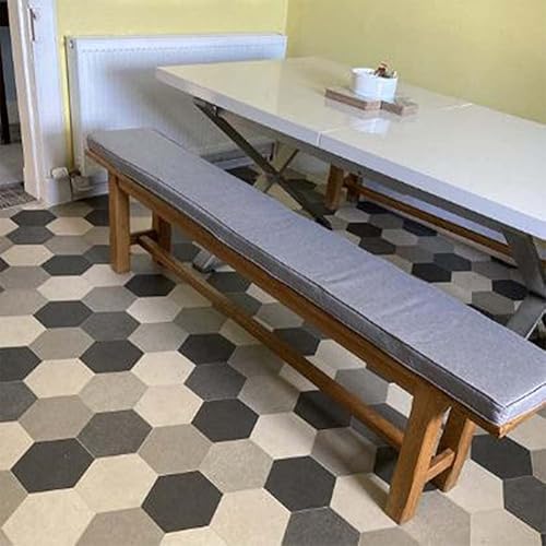 Miniatura 6 de Cojín de banco personalizado extra largo para columpio de 234 plazas, almohadilla de asiento de lujo con ribetes para ventana de bahía, banco de