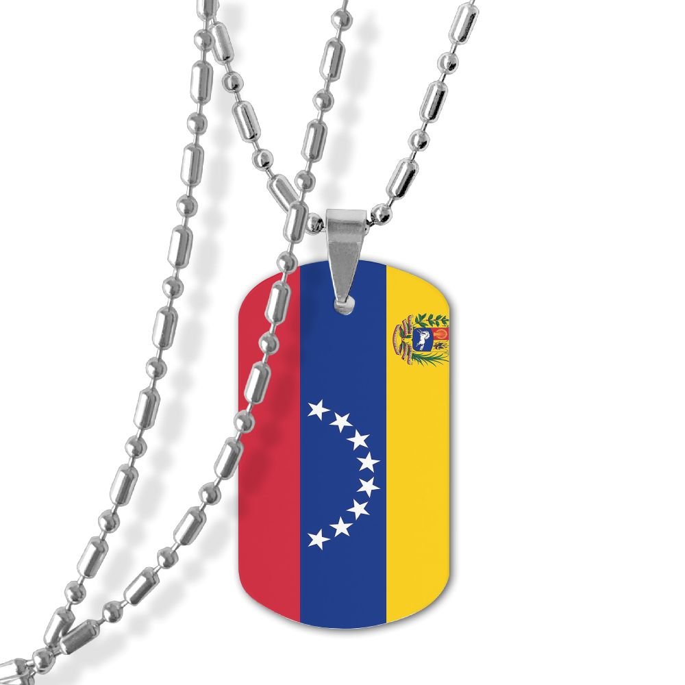 Venezuela Flag Unisex Jewelry Pendant Military Brand Necklace Metal Dog Tag For Men Women Love Gifts