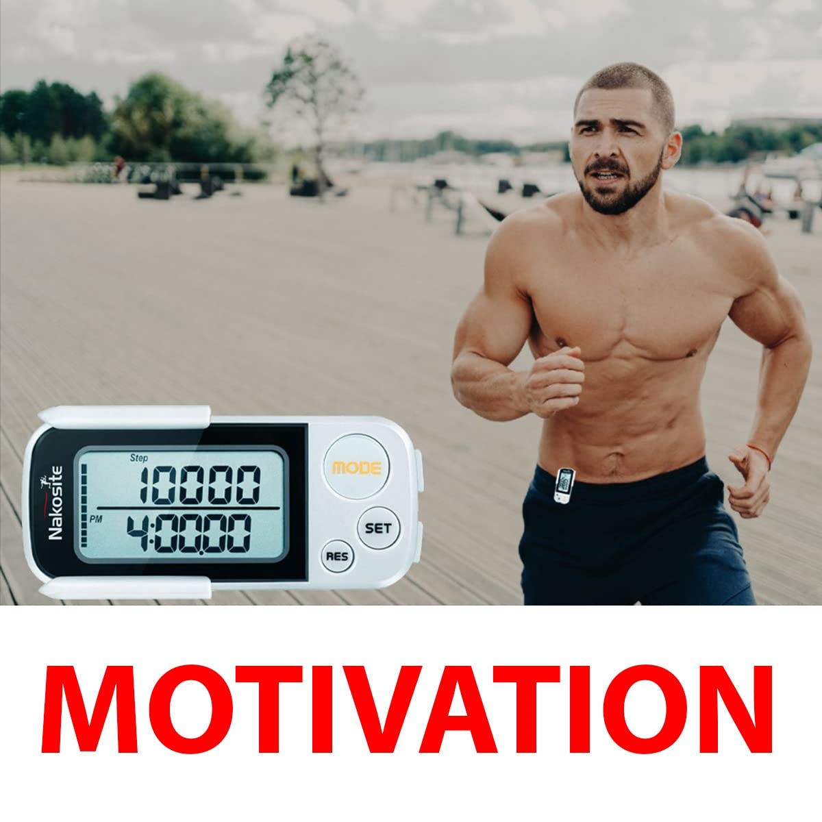 3D-Schrittzähler mit 30-Tage-Speicher – Präziser Fitness Tracker ohne App, Bluetooth oder Handy für Damen, Herren & Senioren – Mit Clip, Band, CR2032 Batterie