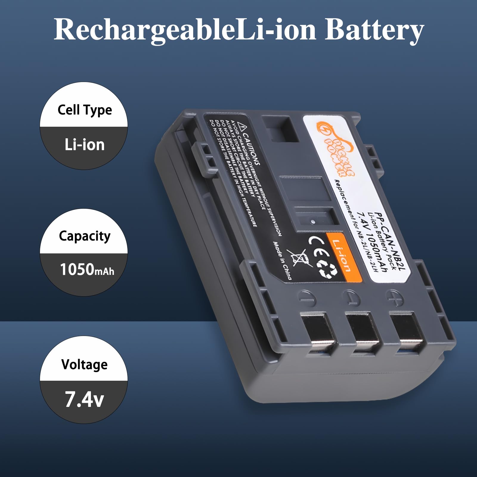 Kit 2 Batteries NB-2L Et Chargeur Double USB Pour Appareils Photo Canon - Avec Écran LED