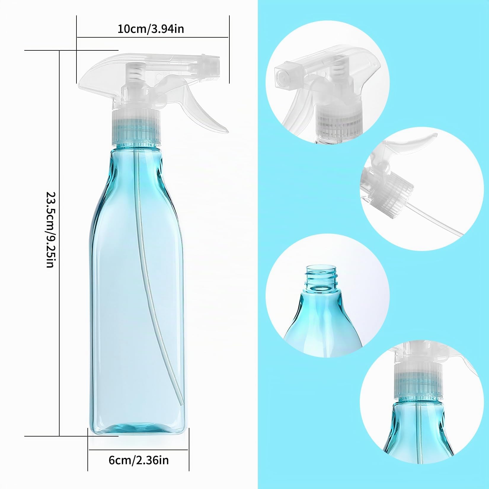 Botellas de Spray 450ml 2 Pzas Pulverizador de Agua para Plantas Plástico Recargable