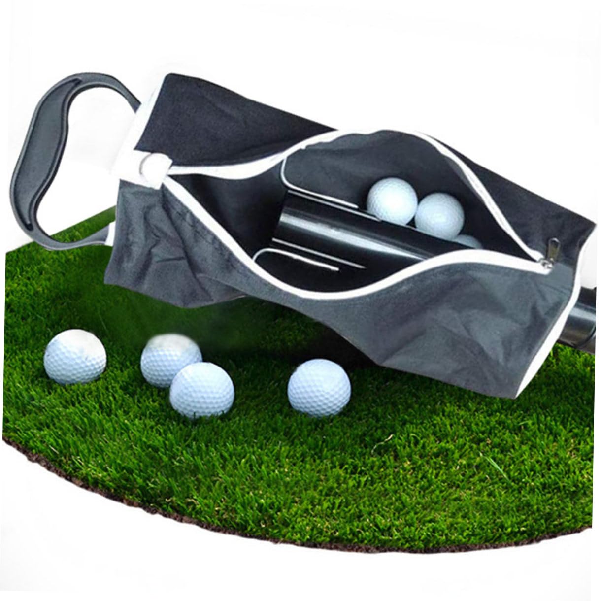 Bolsa Ligera y Práctica Diseño Desmontable Material Abs y Nylon para Recoger Bolas de Golf Capacidad para 70 Bolas Adecuado para Terreno de Golf
