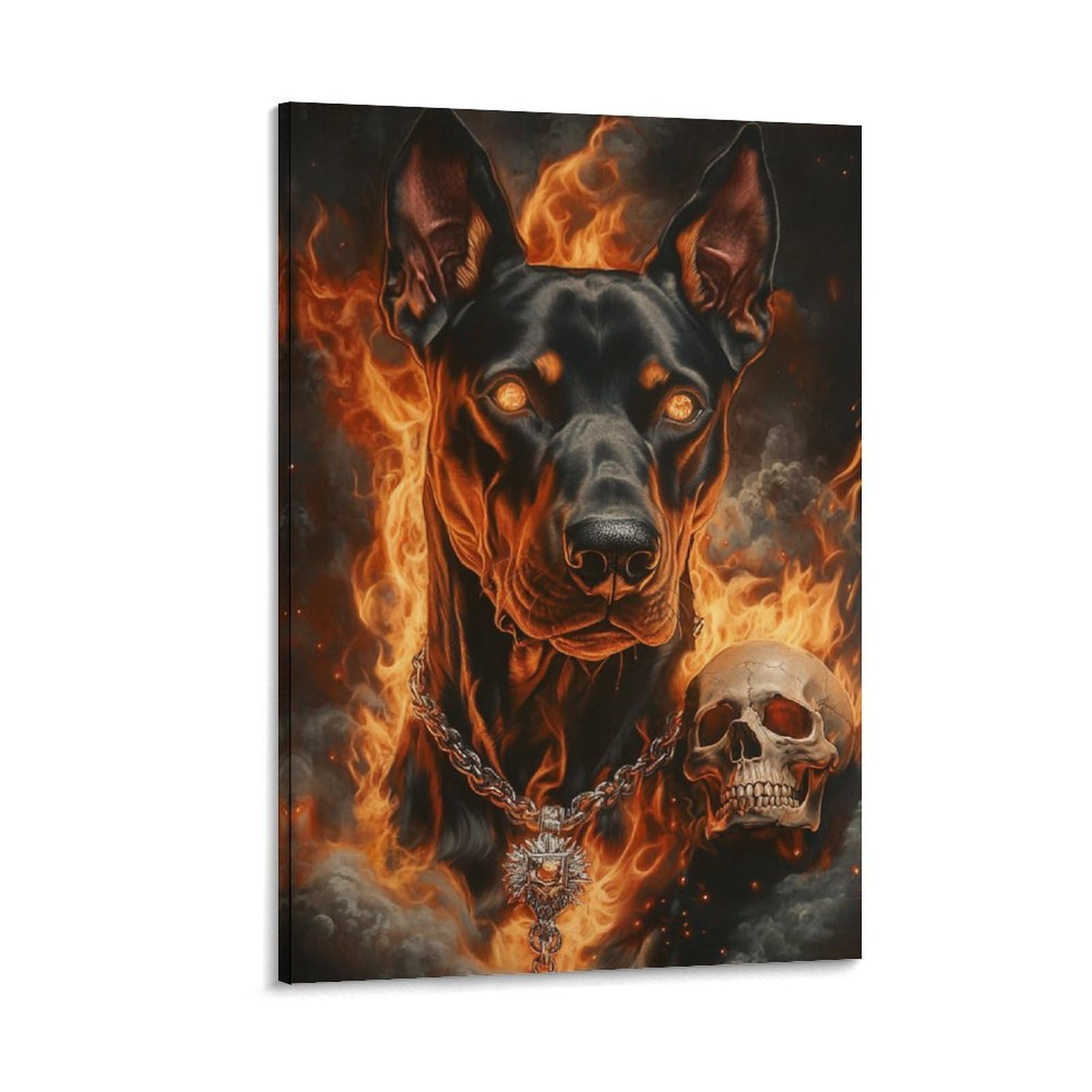 Peinture sur toile doberman murale moderne haute définition