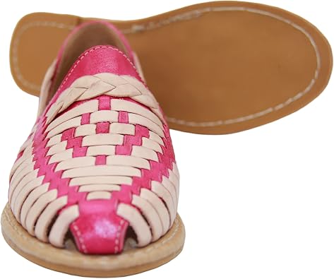 The Western Shops Womens Leather Traditional Huarache Sandal, Hand Woven Authentic Mexican Leather Huarache Sandal