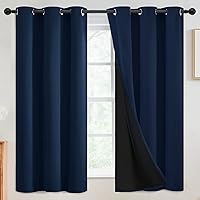 Vista 56 de SimpleHome - Cortinas opacas 100% para recámara, cortinas de ventana con ojales beige, con aislamiento térmico, cortinas de oscurecimiento