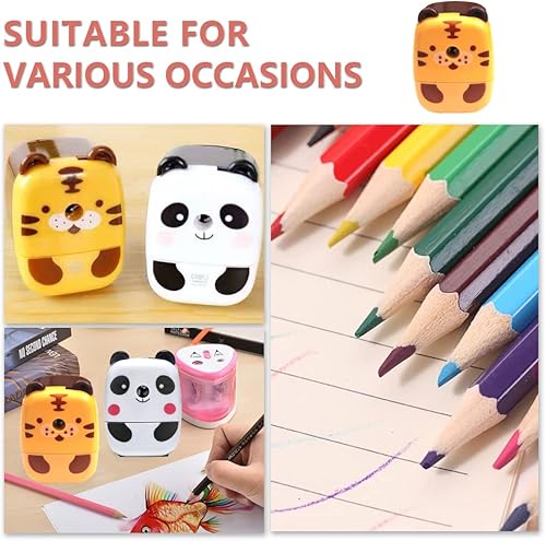 Miniatura 3 de 2 sacapuntas de animales, sacapuntas manuales de mano, prácticos sacapuntas de escritorio para niños, estudiantes, oficina, escuela