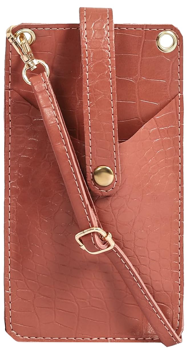 Bagsy Malone Small Cross-Body Phone Bag Stylish Vegan Leather Mobile Cell Phone Holder Pocket Purse Wallet Mini Shoulder Bags