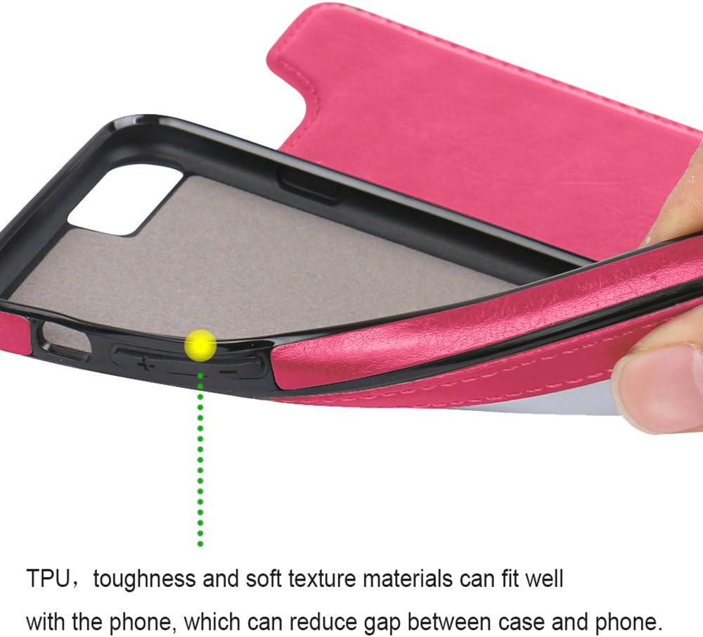 iPhone 6/6s Wallet Case-JOYAKI PU Leather Card Case -Slim fit Executive Wallet Card Case - Ultra Slim Protective Phone Case (Deeppink)
