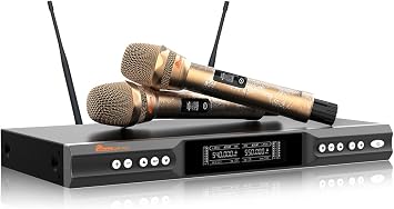 IDOlmain 6000W Mixing Amplifier IP-5900 and A Pair of High Tech Wireless Microphones UHF-X2D Karaoke Combo