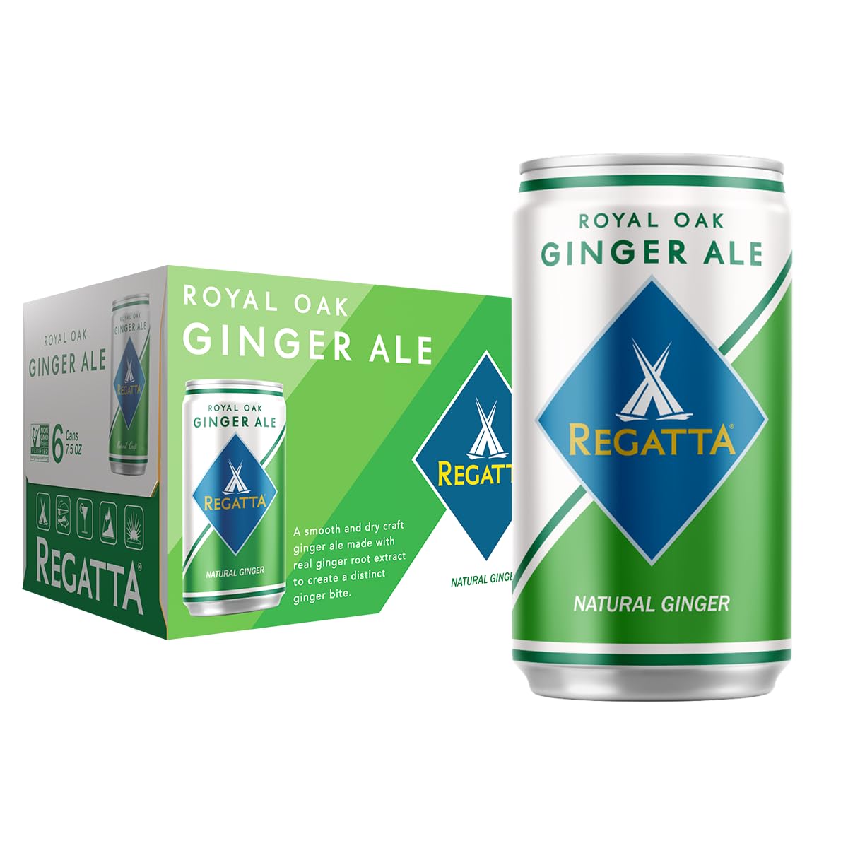 Amazon.com : Royal Oak Ginger Ale by Regatta, Case of 24 Sleek