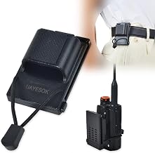 UAYESOK Walkie Talkie Holder with Clip Universal Police Tactical Belt Bag Kenwood Motorola Baofeng All Saints Icom Midland Accessories for Two-Way Walkie Talkie