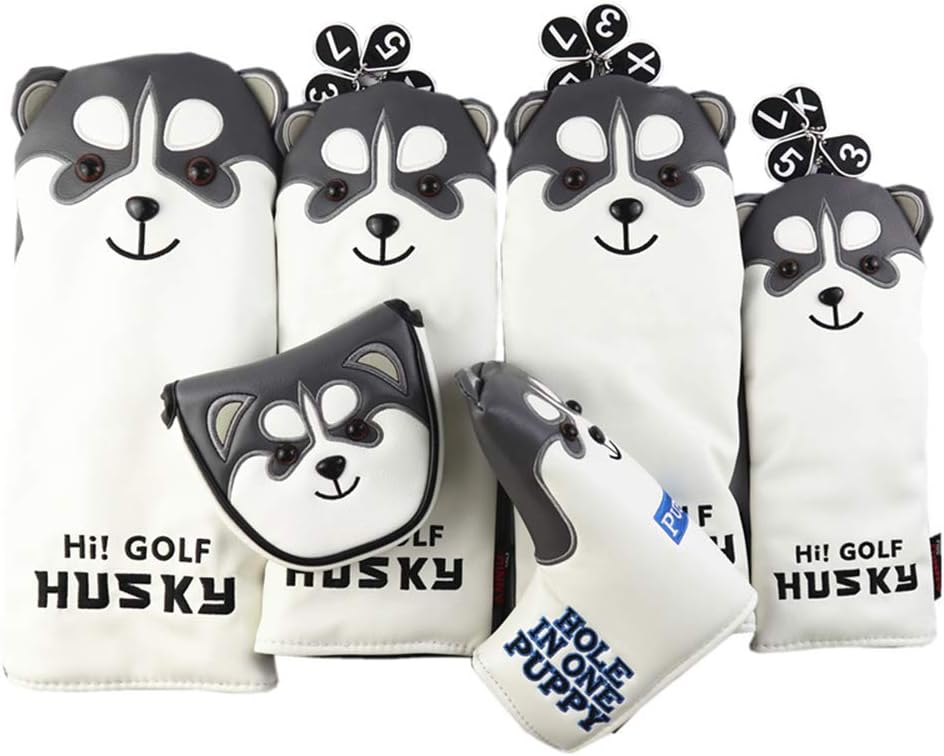 Animal Golf Headcover Driver Mallet Blade Putter Leather Cute Replacement Covers