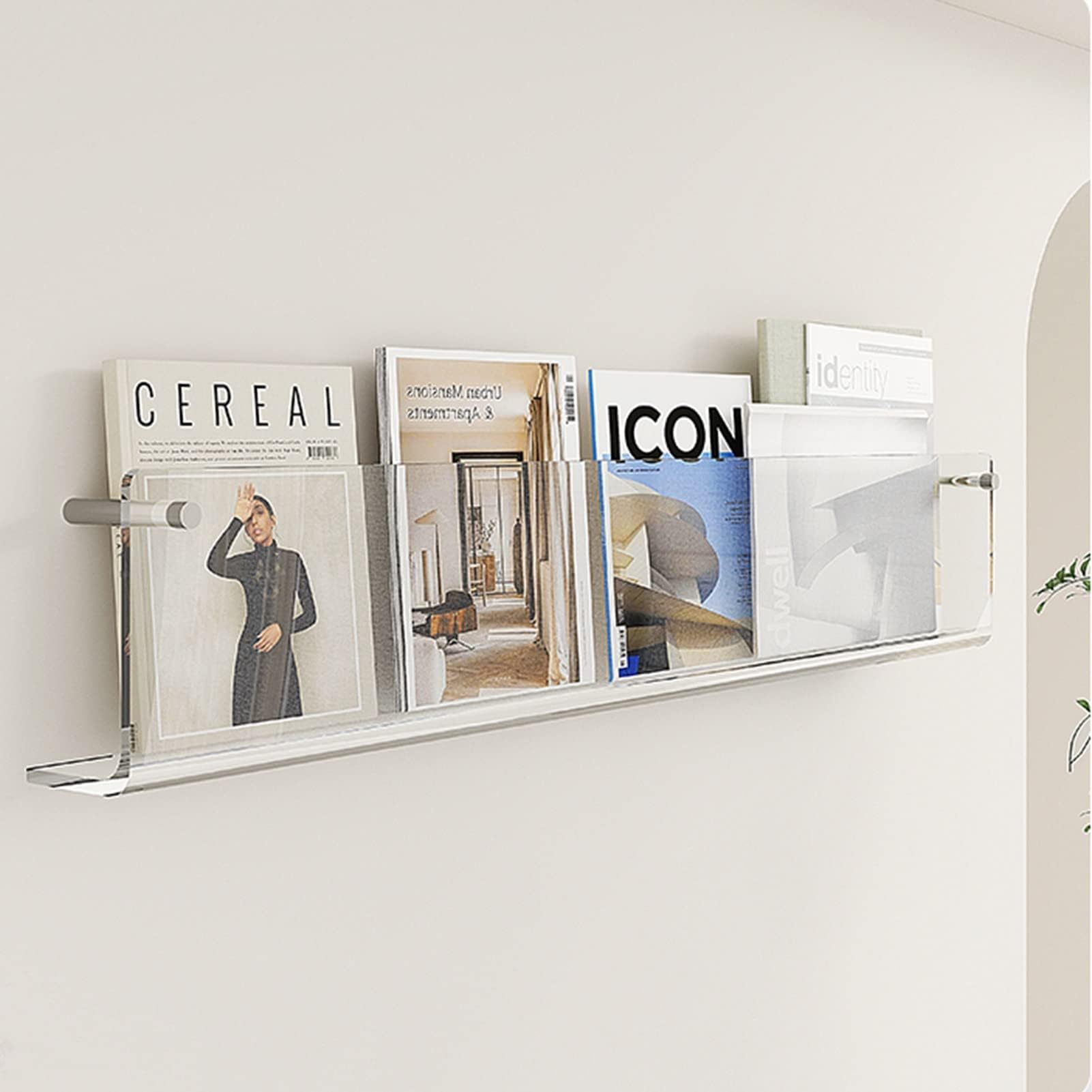 Catalog Holder Acrylic Magazine Holder Wall Mount, Hanging File Brochure Display Stand For Wall Decoration, Catalog Pamplet Storage Rack For Showroom (Size :