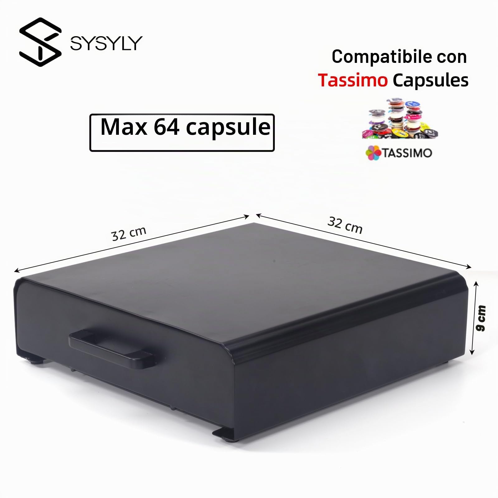 Cassetto porta capsules, Porta cialde di caffè Compatibile Con T-Dsic, vassoio per capsule di caffè e supporto macchina 2 in 1 per macchina.