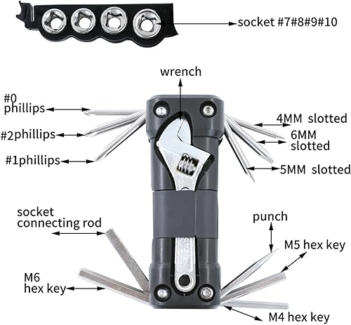 Miniatura 2 de Compact Bike Tool Suit with Multiple Screwdrivers, Size Improvement, Bicycle Emergency Repair, Rust Resistant Bike Maintenance