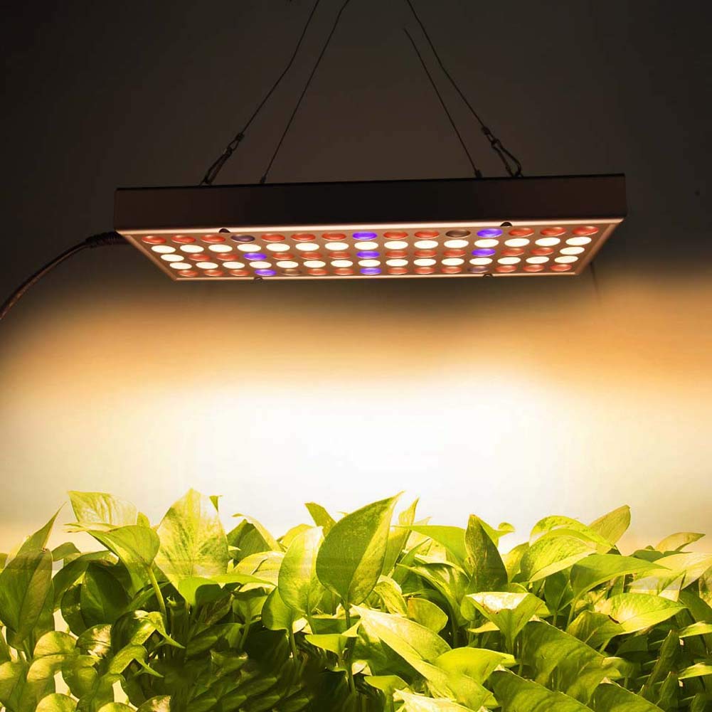 45W LED Grow Light, 144LEDs 2 modos Lámpara de planta de espectro completo con luces de crecimiento azules rojas para plantas de interior Vegetales Lámparas de crecimiento de flores