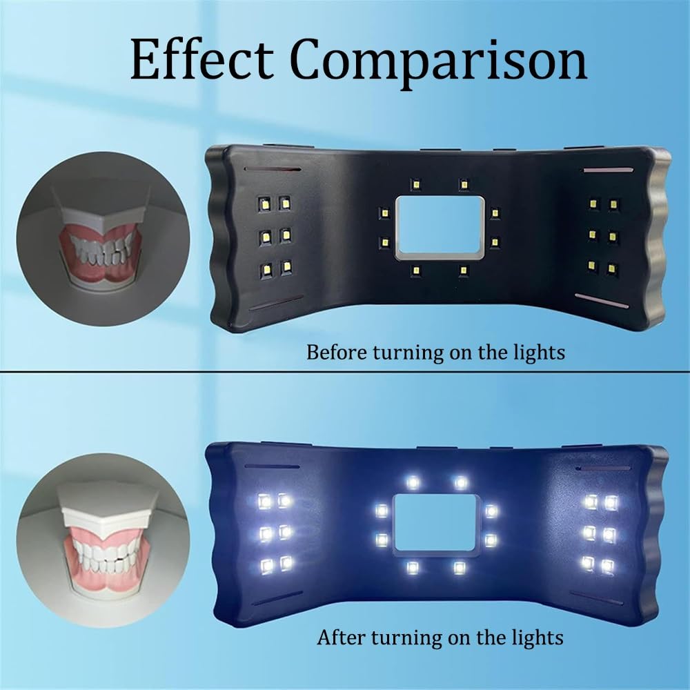 Luz para Fotografía Dental LED 6000-6500K Brillo Ajustable con Soporte Universal