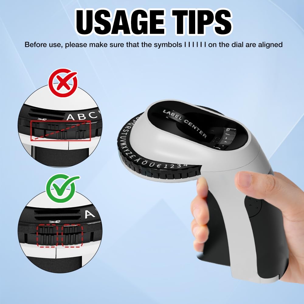 Foreverup Etichettatrice a Rilievo, 3D Etichettatrice Etichette Adesive,Etichettatrice per goffratura con 6 Nastri per Etichette, Comoda per Utile Casa Ufficio Cucina(Nero)